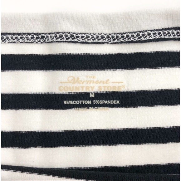 The Vermont Country Store Black/White Stripe Knit - Picture 10 of 12